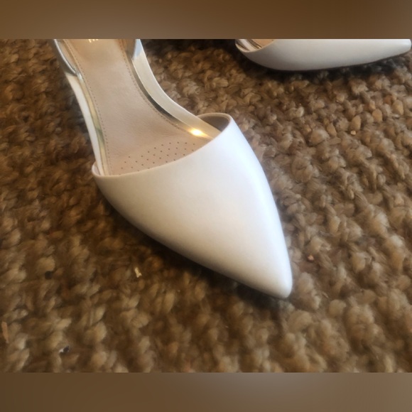 Kenneth Cole D’orsay white sling back pumps - Picture 2 of 6